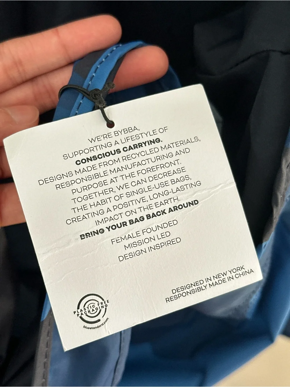 BYBBA the BALOS blue camo tote bag